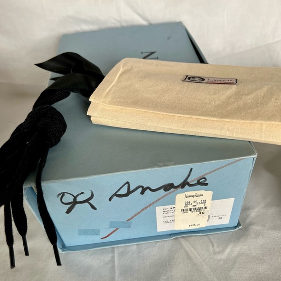 Lanvin Dark Silver Snakeskin Sneakers 38 - Picture 11 of 11